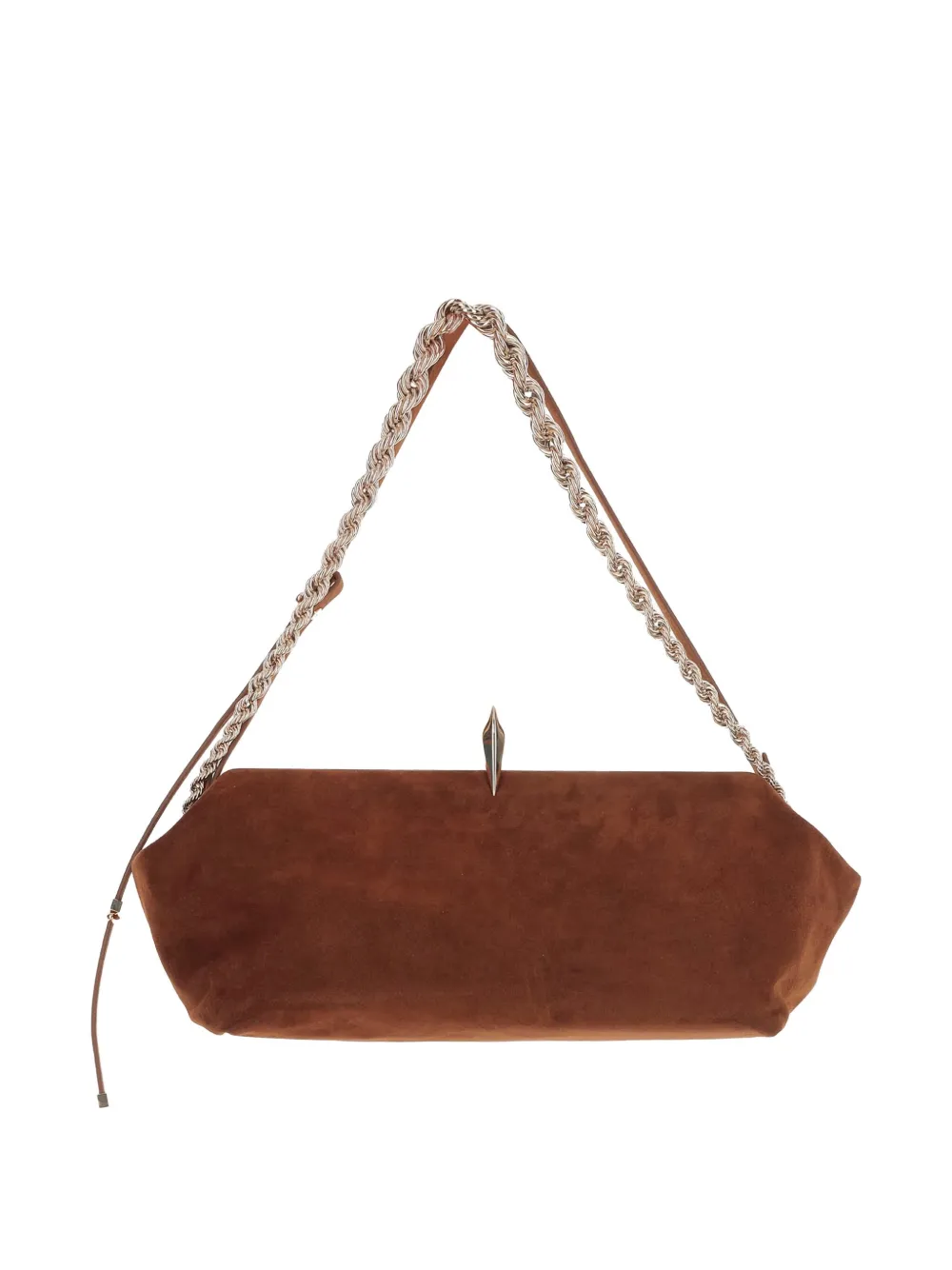 Benedetta Bruzziches Sophia suede shoulder bag - Bruin