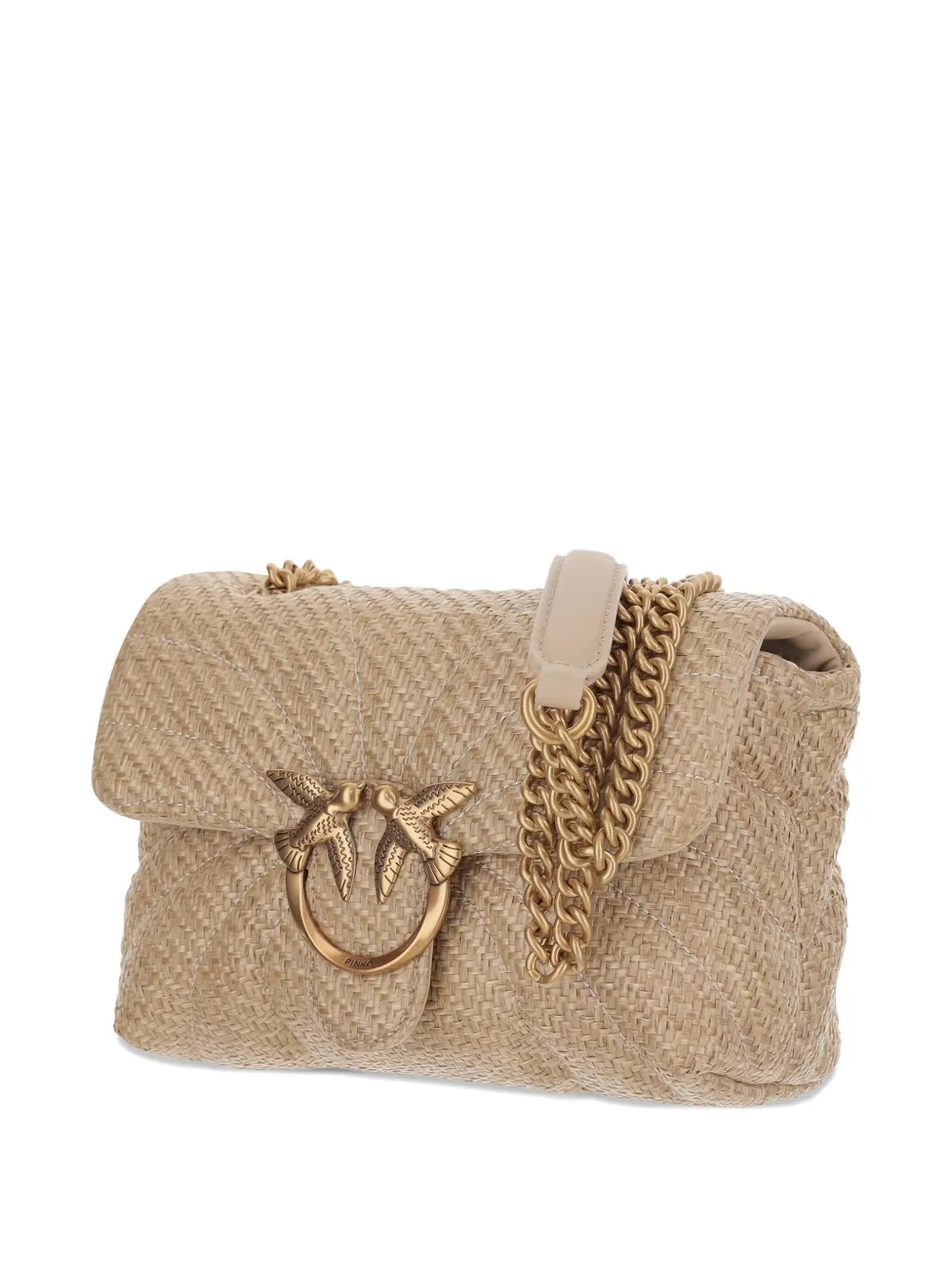 PINKO Raffia crossbodytas Beige