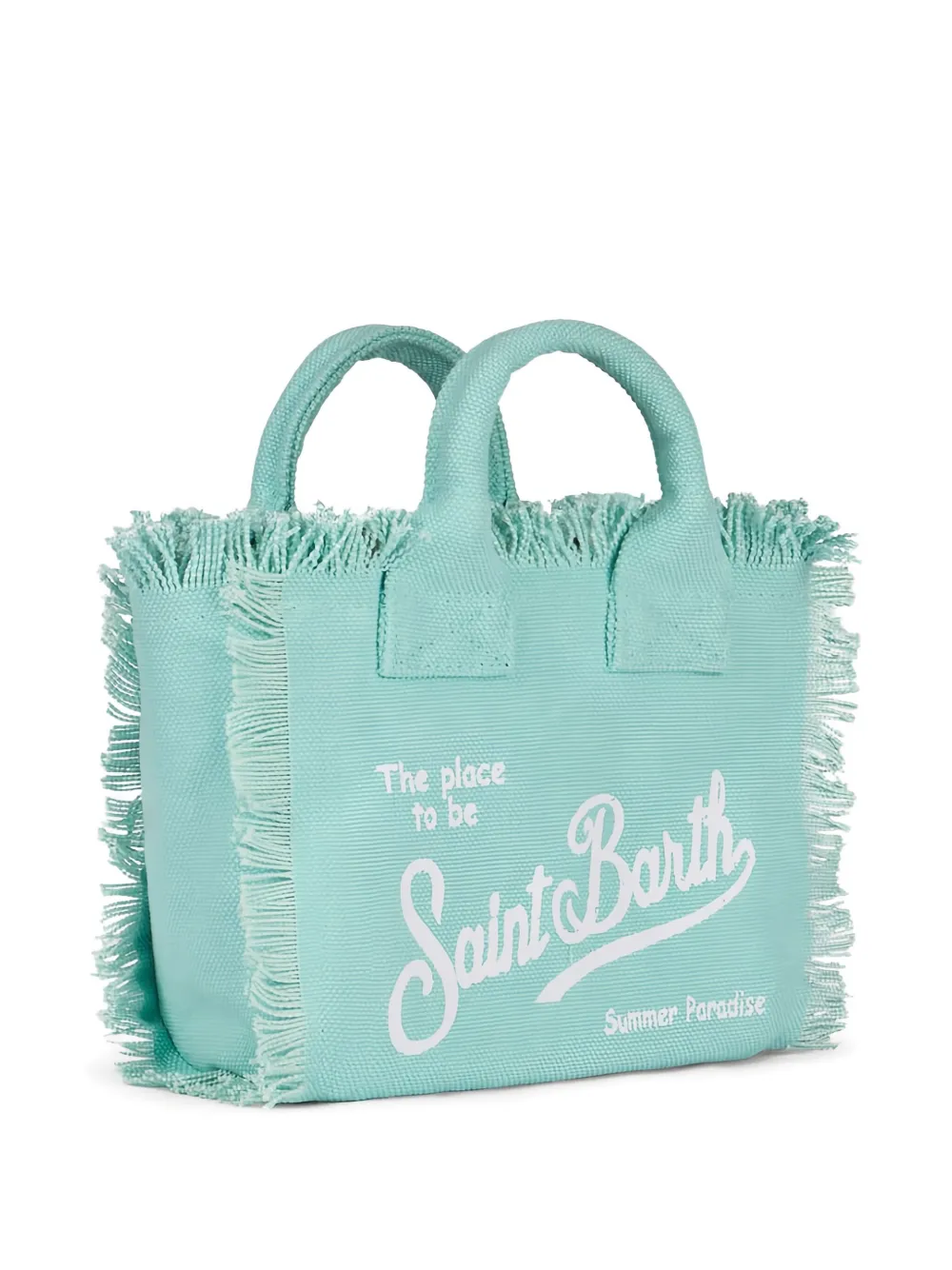 MC2 Saint Barth Kids Strandtas met logoprint - Groen