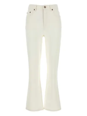 デニム・ジーパン TORY BURCH WHITE DENIM JEANS High-Rise Straight Jean: Women's Designer Bottoms | Tory Burch