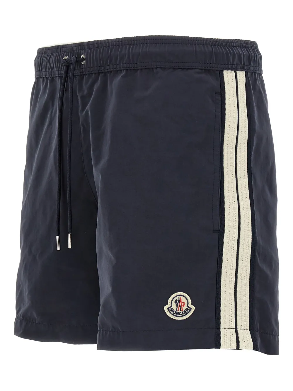 Moncler Zwembroek met gehaakt vlak Blauw