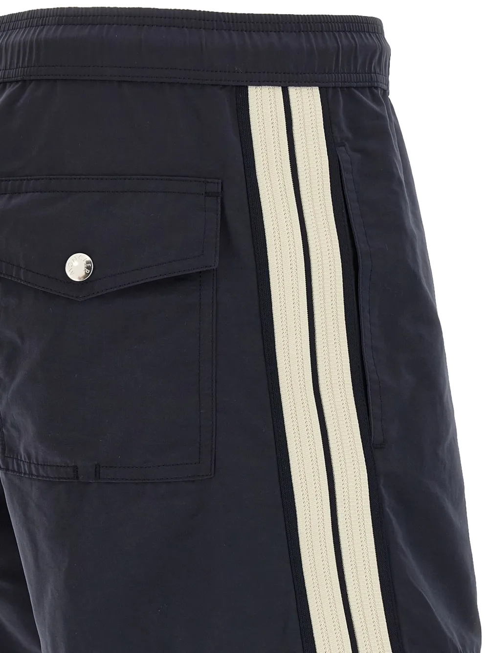 Moncler Zwembroek met gehaakt vlak Blauw