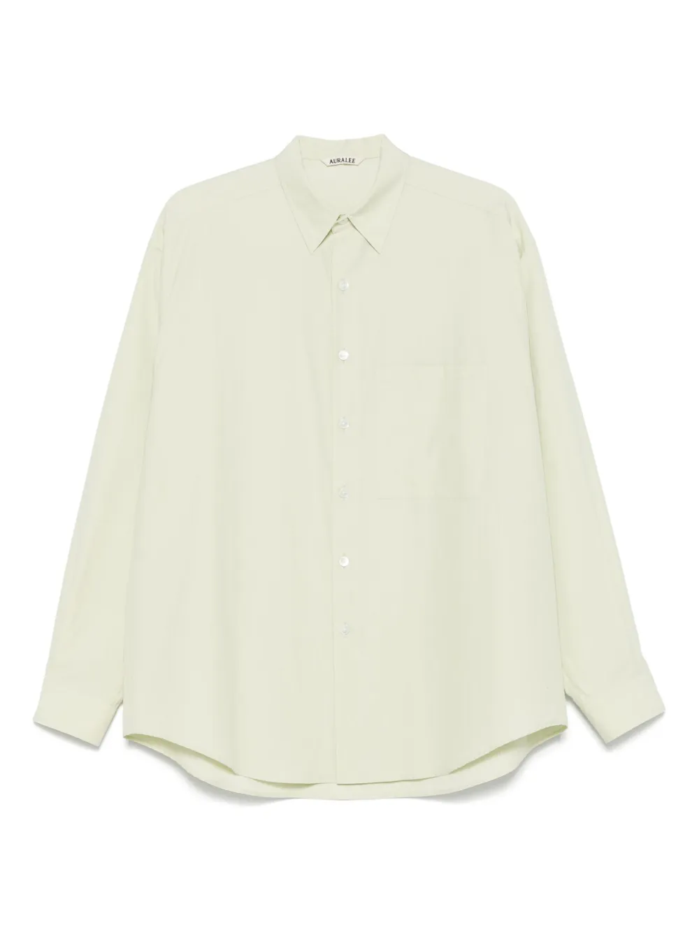 Auralee washed-finx twill shirt | Green | Image 1