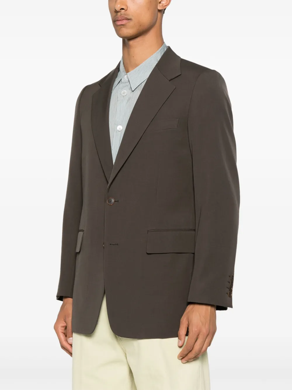 Auralee Wollen blazer Bruin