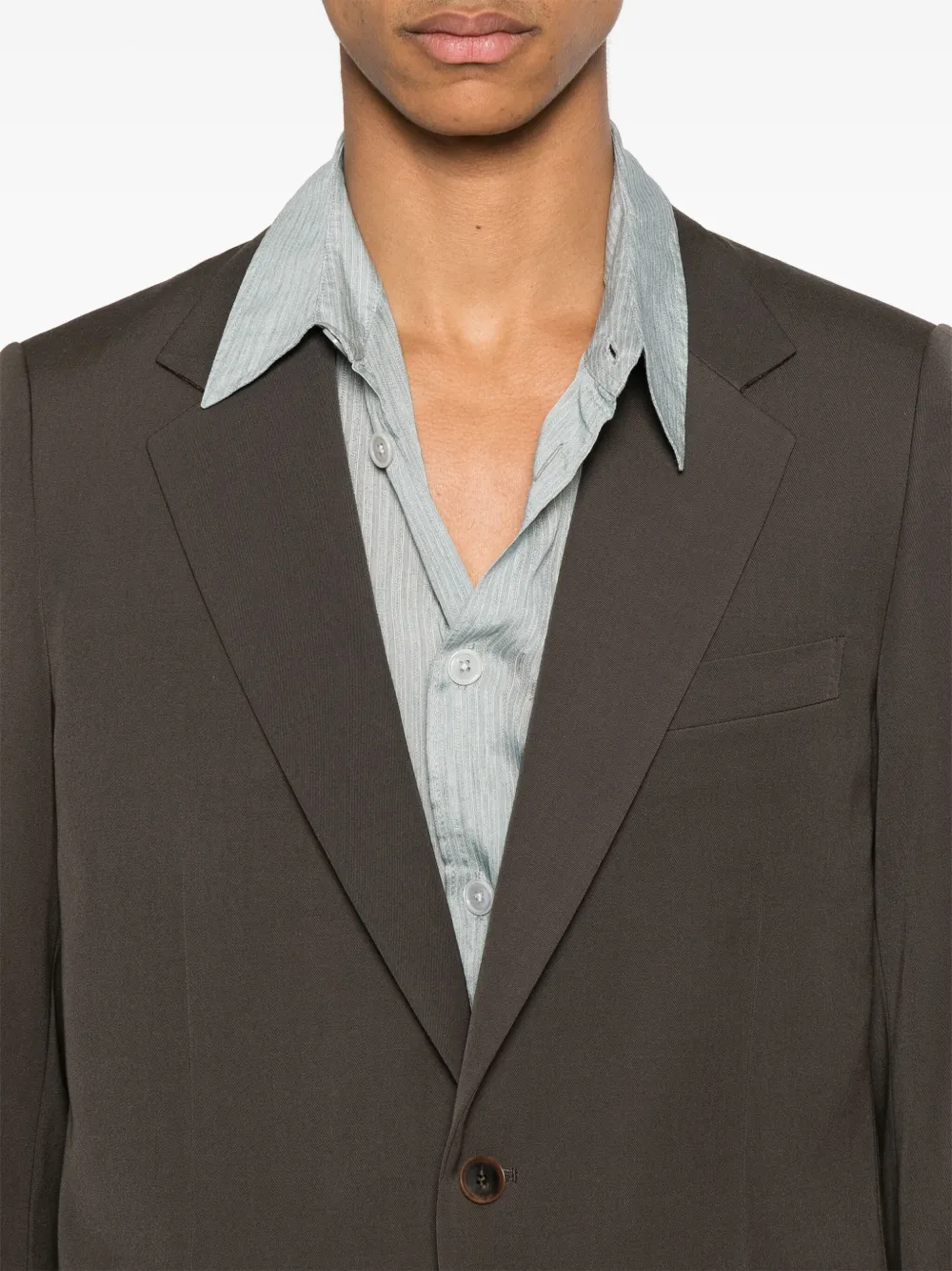Auralee Wollen blazer Bruin