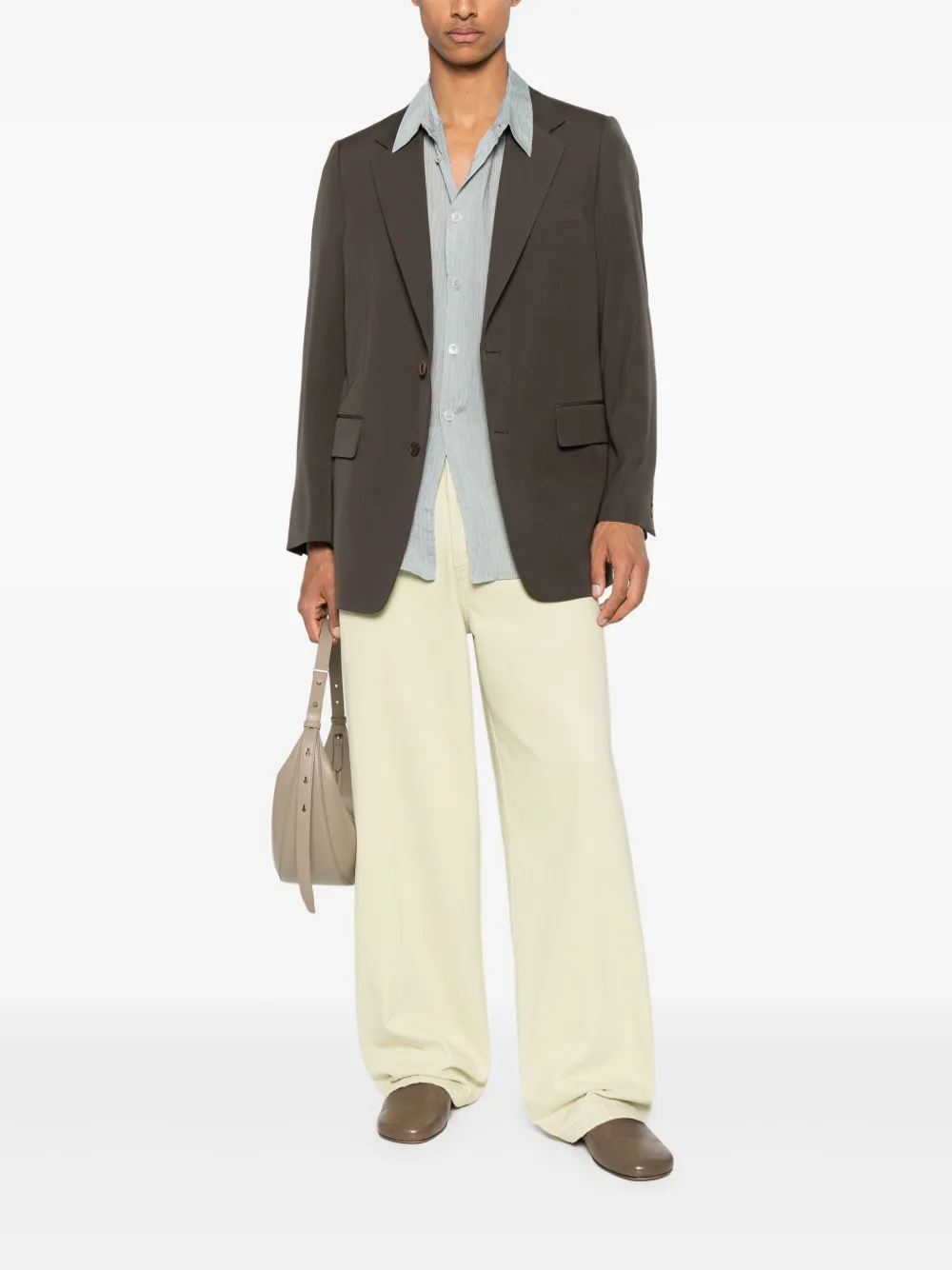 Auralee Wollen blazer Bruin