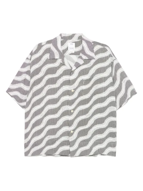 visvim camisa Copa Camp de lona estampada