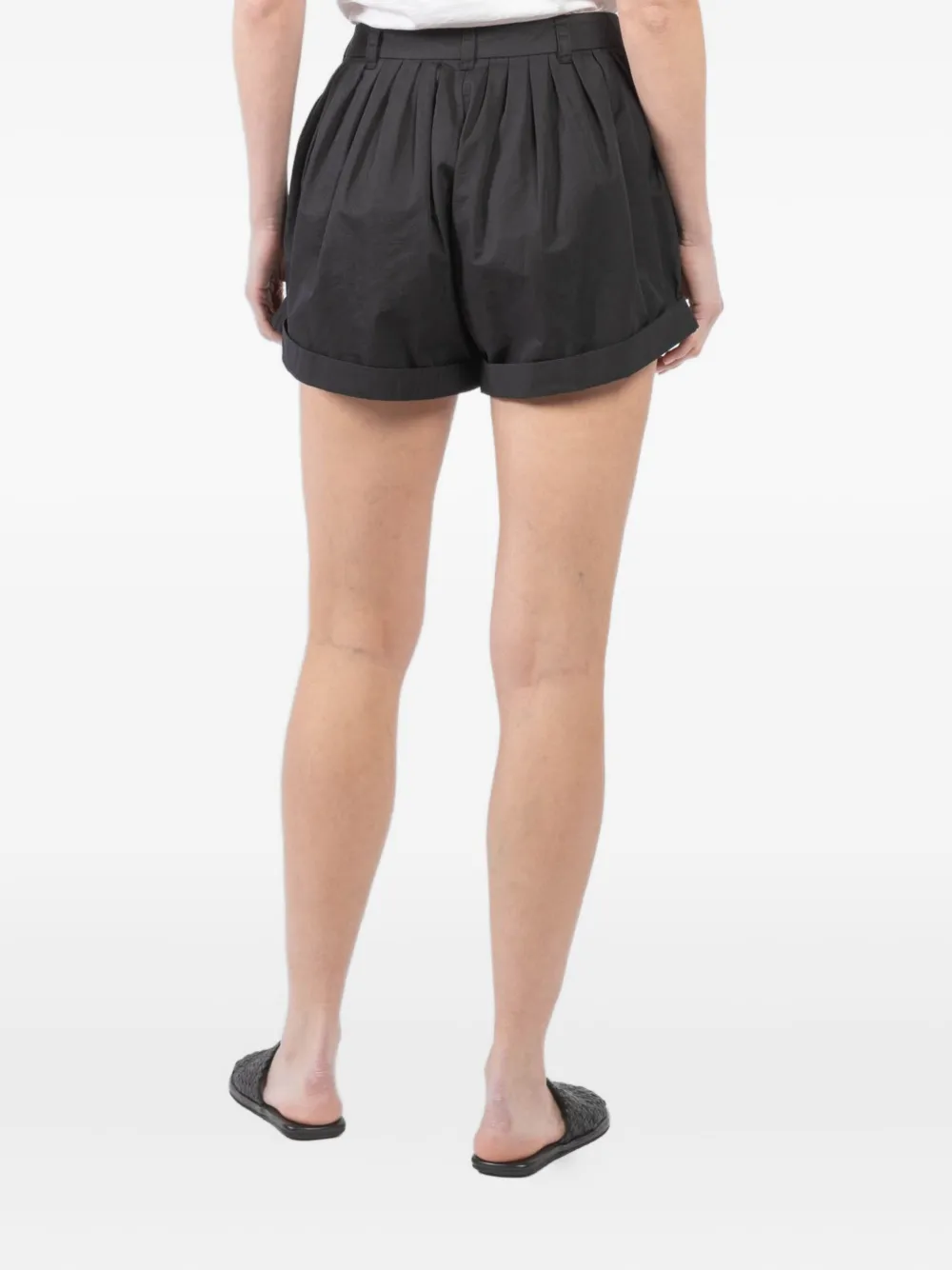 DÔEN Paige popeline shorts Zwart