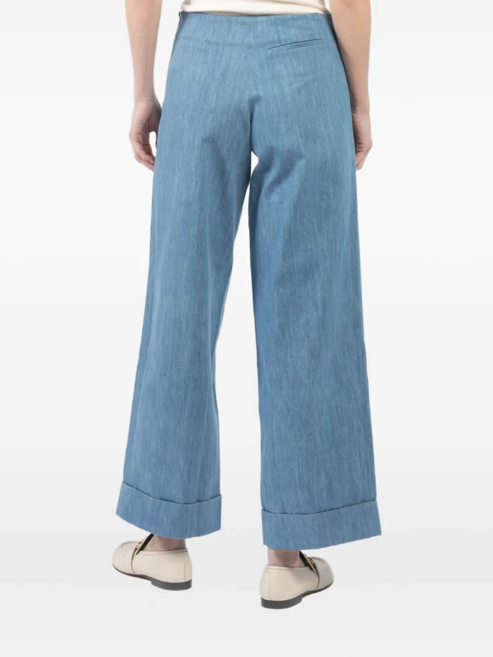 FRANCOISE DECORATIVE-BUTTON PALAZZO PANTS 