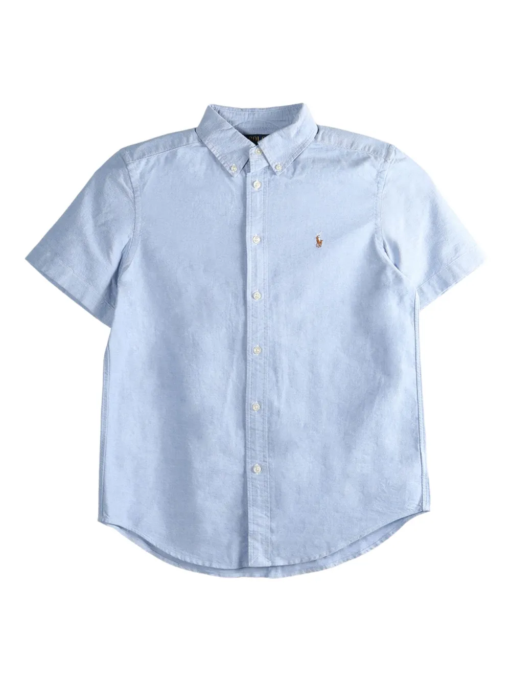 POLO RALPH LAUREN KIDS button-down short-sleeve shirt - Blau