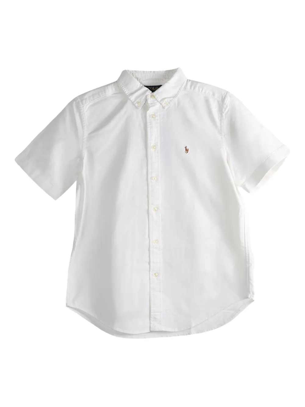 POLO RALPH LAUREN KIDS short-sleeve button-up shirt Wit
