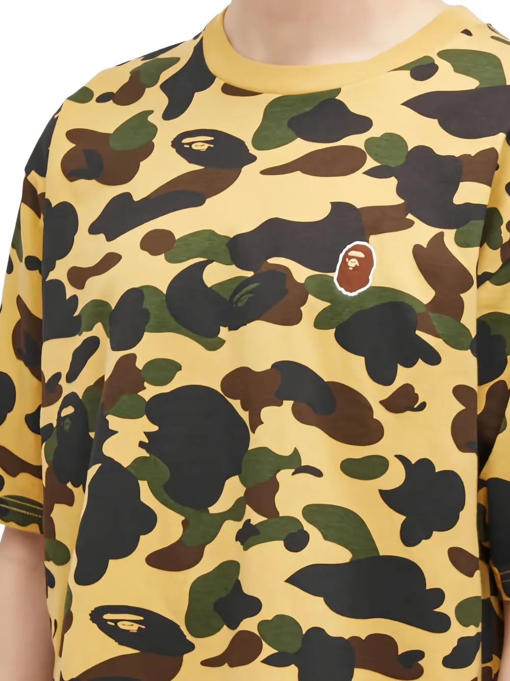 A BATHING APE camo-print t-shirt Geel