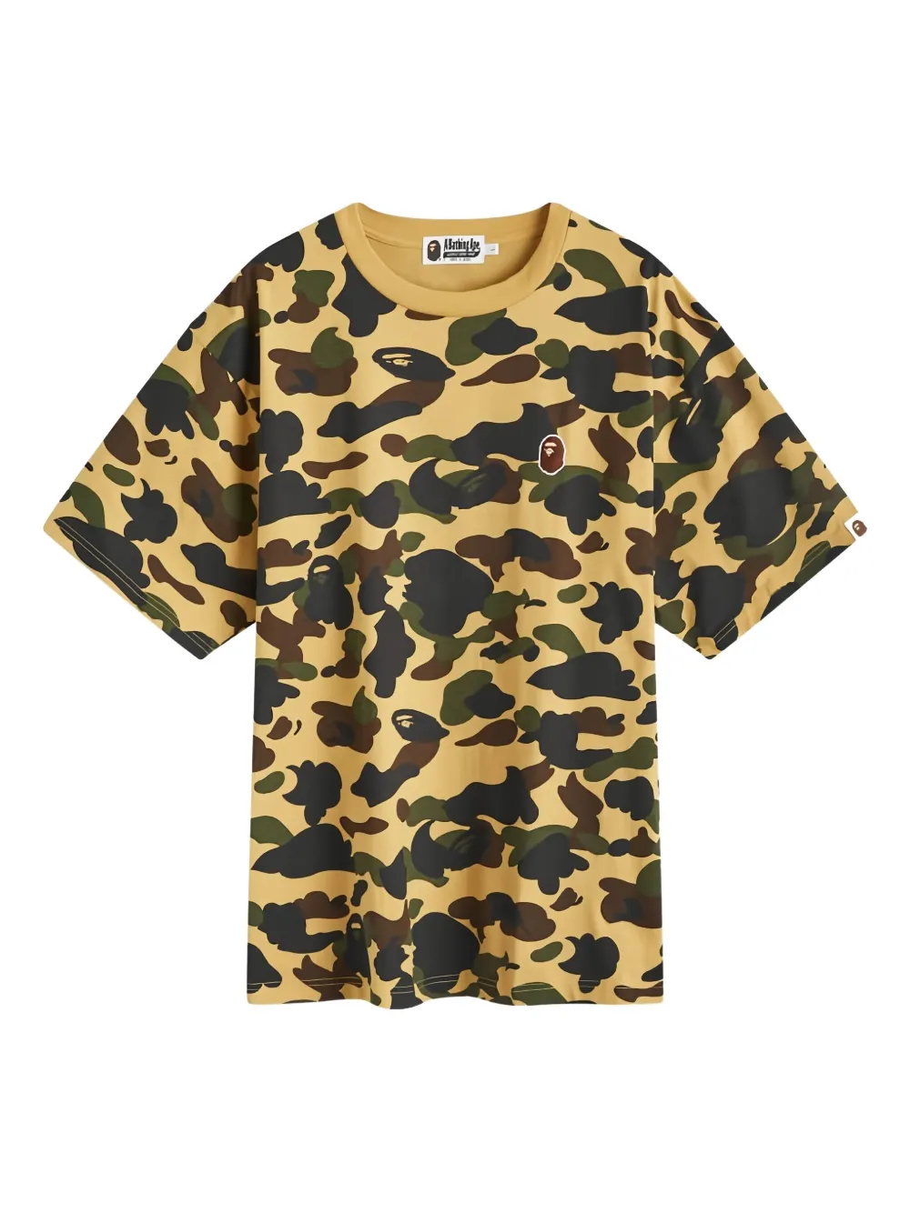 A BATHING APE camo-print t-shirt Geel