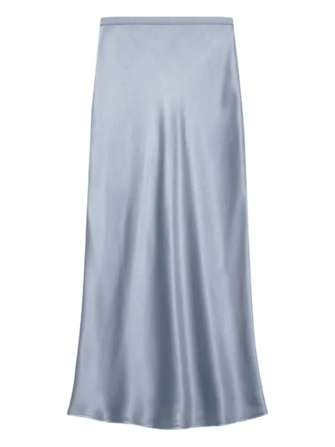 ANINE BING Bar bias-cut silk skirt