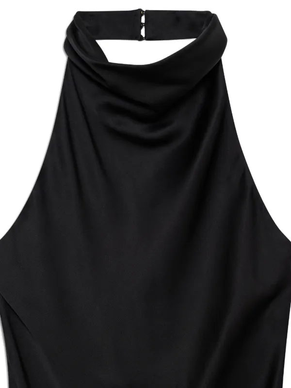 anine bing black silk dress ANINE BING Laurel Dress