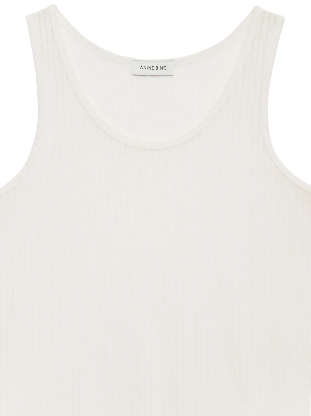 ANINE BING Eugene ribbed sleeveless top Wit