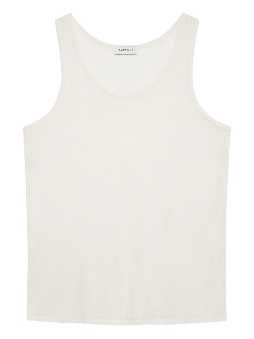 ANINE BING Eugene ribbed sleeveless top - ホワイト ANINE BING Eugene ribbed sleeveless top - ホワイト