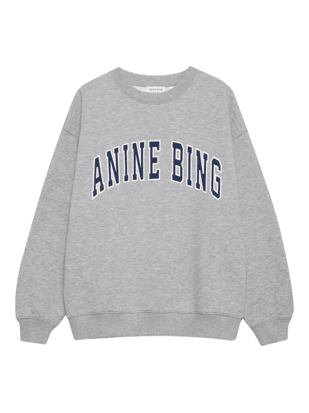 ANINE BING Sweater met geborduurd logo Grijs