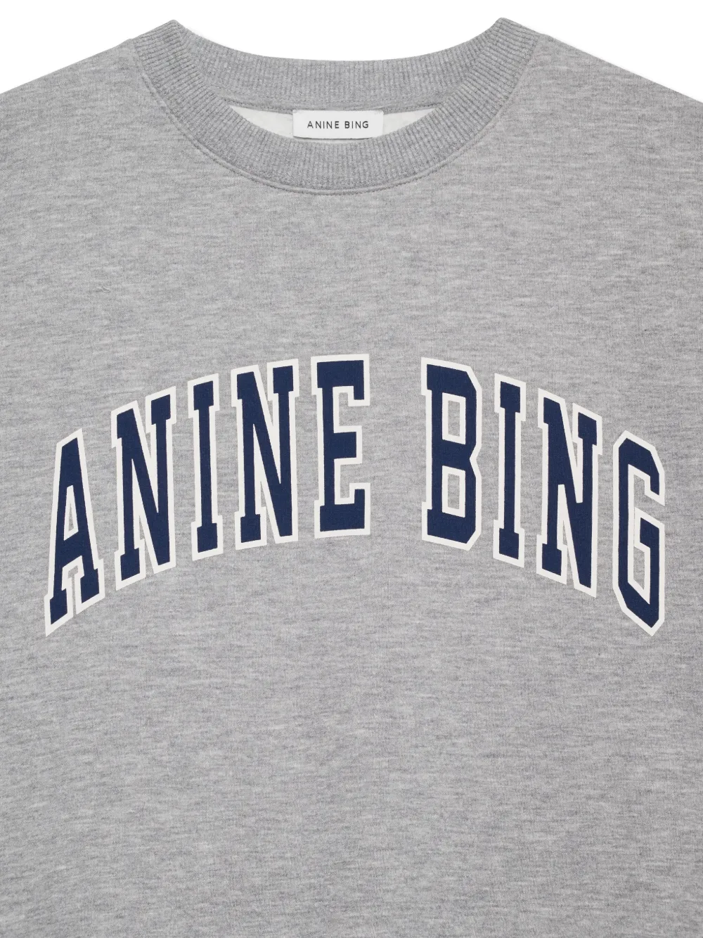 ANINE BING Sweater met geborduurd logo Grijs