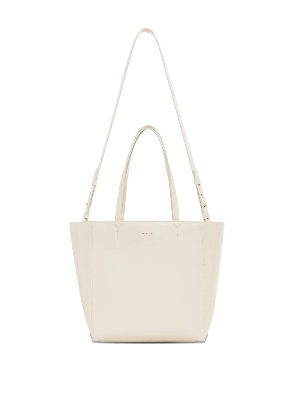 ANINE BING small Elly leather tote bag Beige