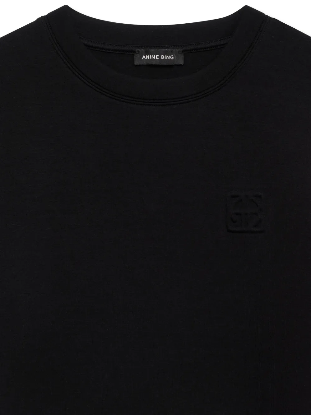 ANINE BING Jadon monogram T-shirt Zwart