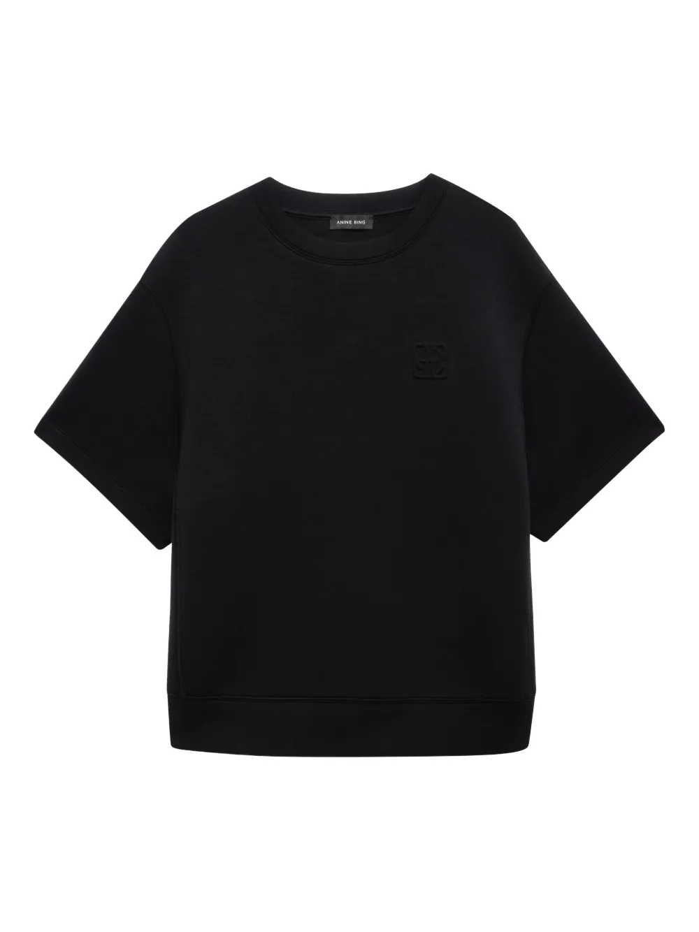 ANINE BING Jadon monogram T-shirt Zwart