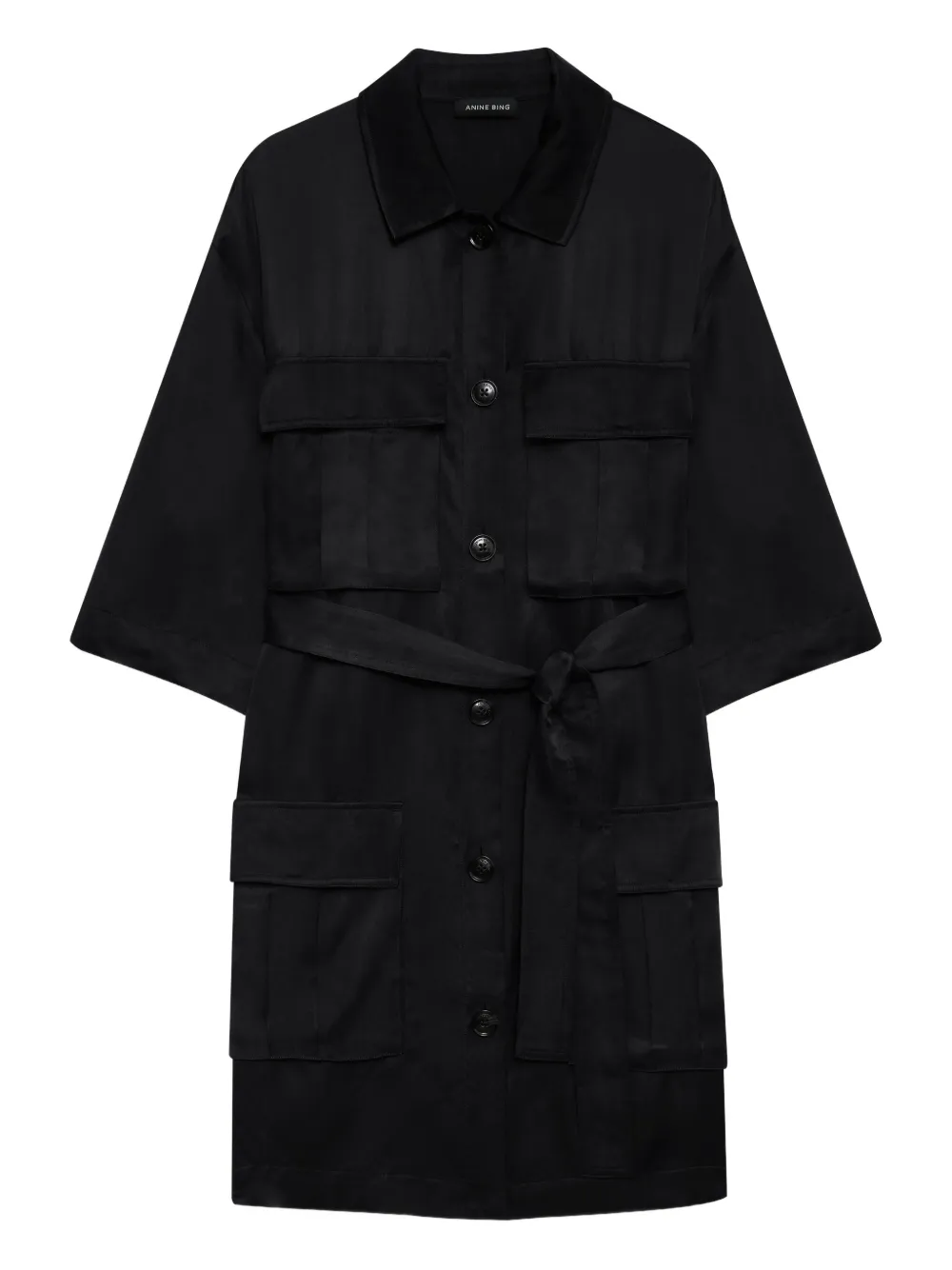Geri belted cargo-pocket dress