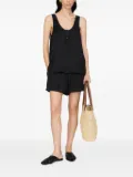 ANINE BING Evy button-front tank top - Black