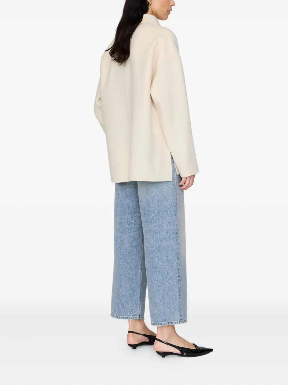 ANINE BING button-fastening patch-pocket jacket Beige