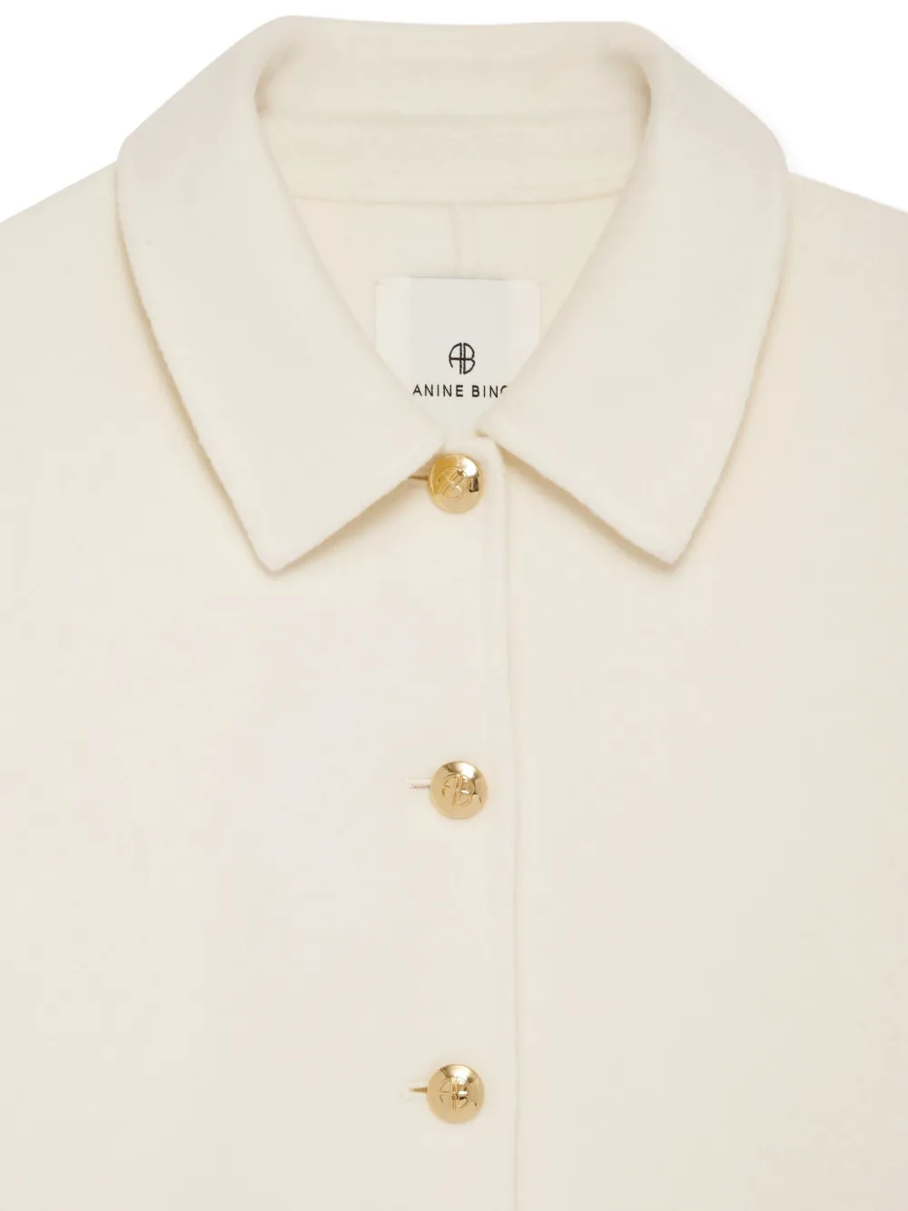ANINE BING button-fastening patch-pocket jacket Beige