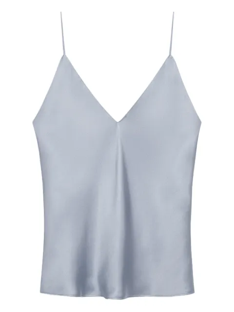 ANINE BING Ellen V-neck silk top