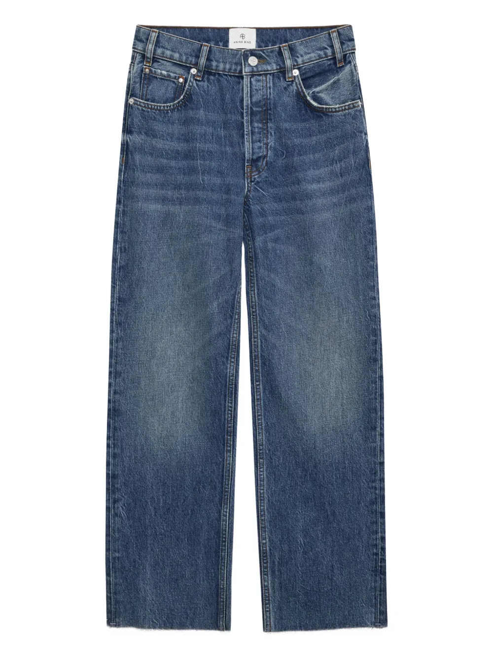 ANINE BING Gavin frayed-hem jeans | Blue | Image 1