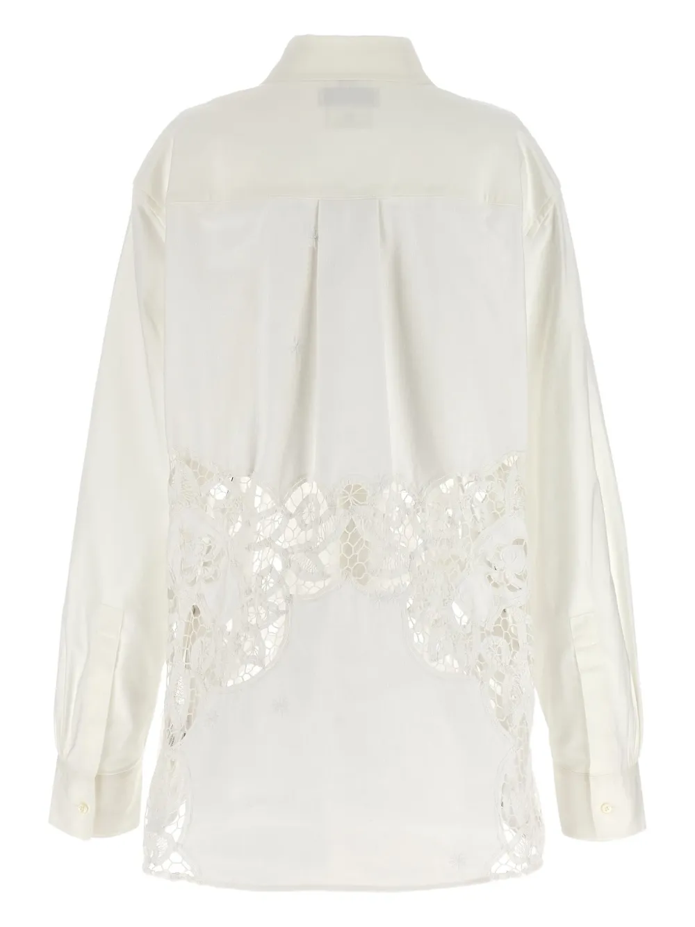 Marine Serre cut-out embroidered shirt - Wit