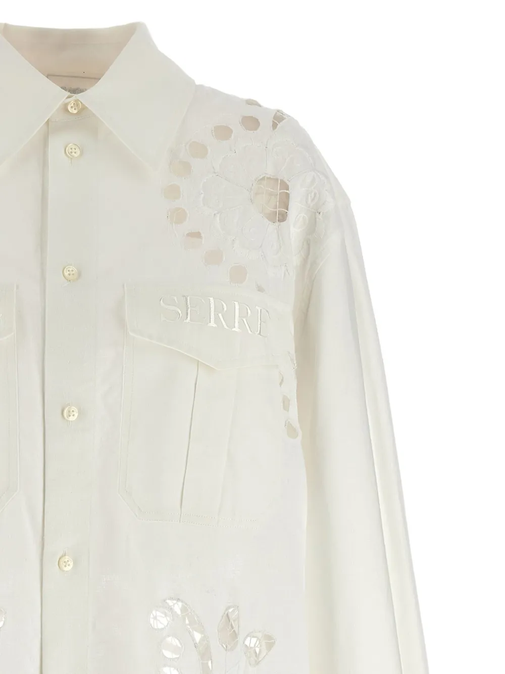 MARINE SERRE CUT-OUT EMBROIDERED SHIRT