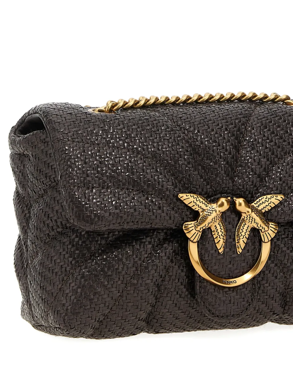 PINKO Love Puff kleine crossbodytas Bruin