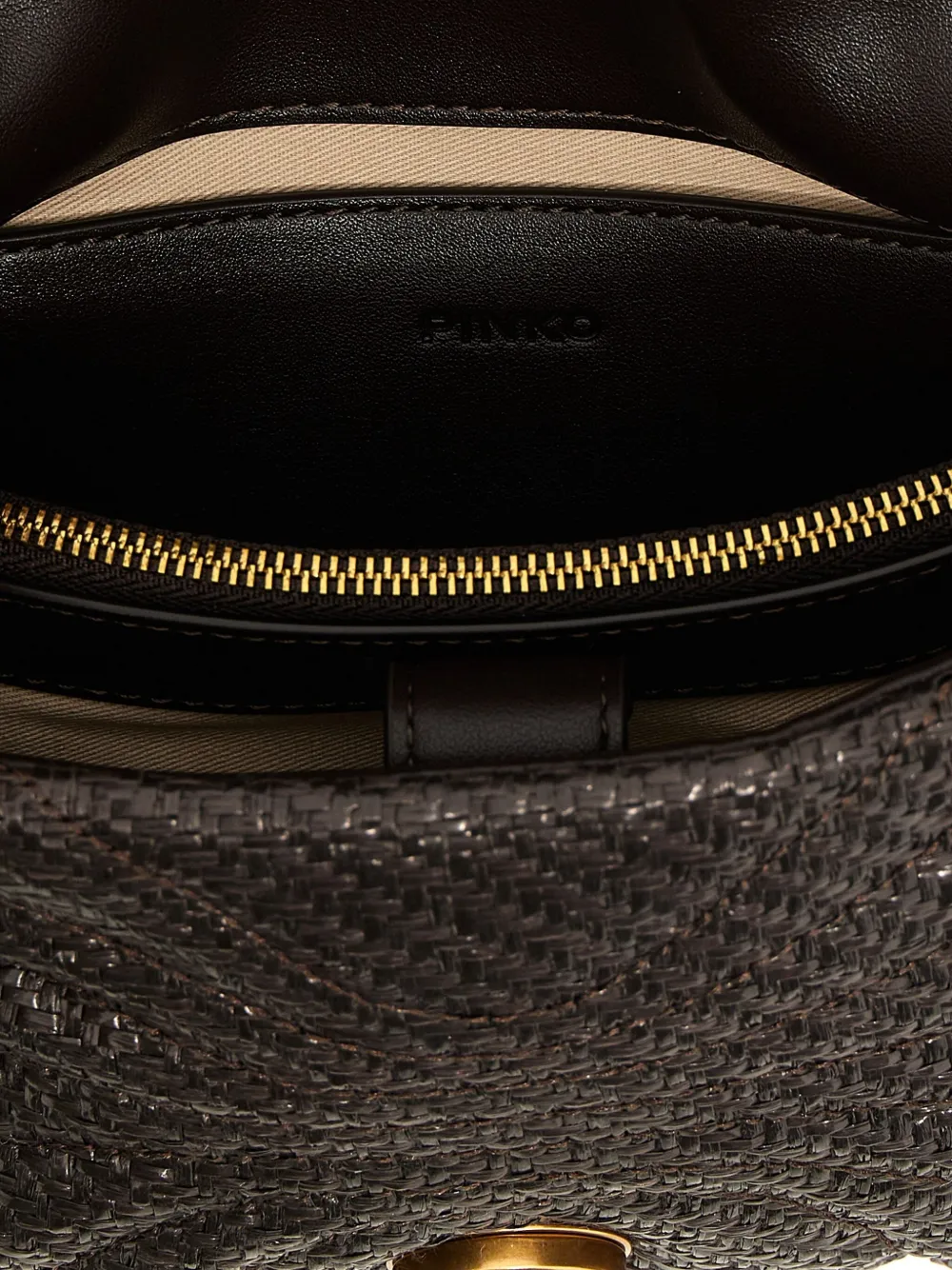 PINKO Love Puff kleine crossbodytas Bruin