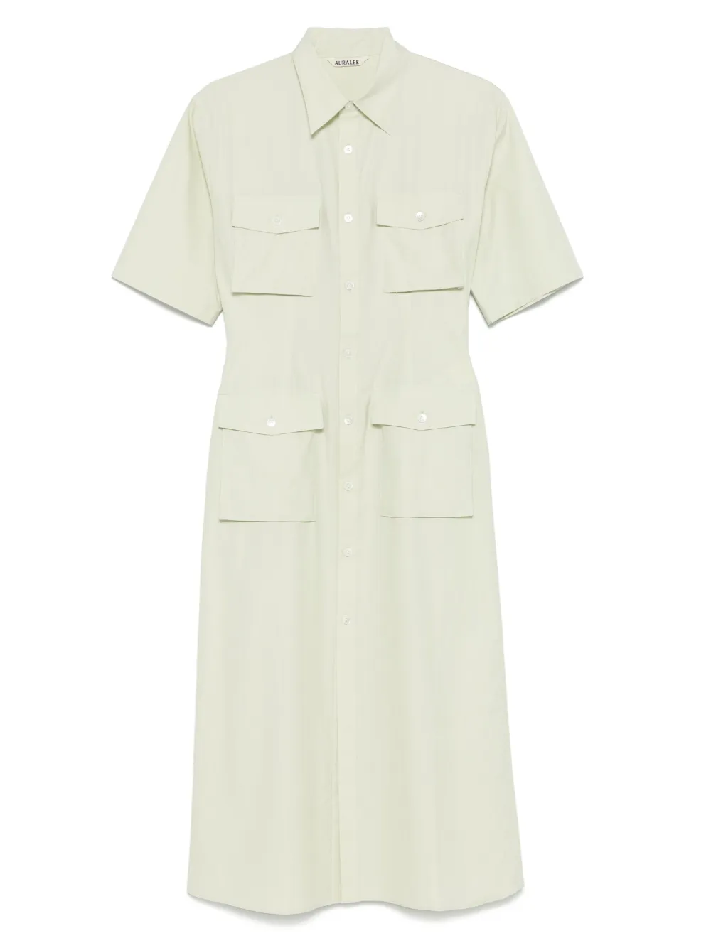 Auralee twill shirt maxi dress | Green | Image 1