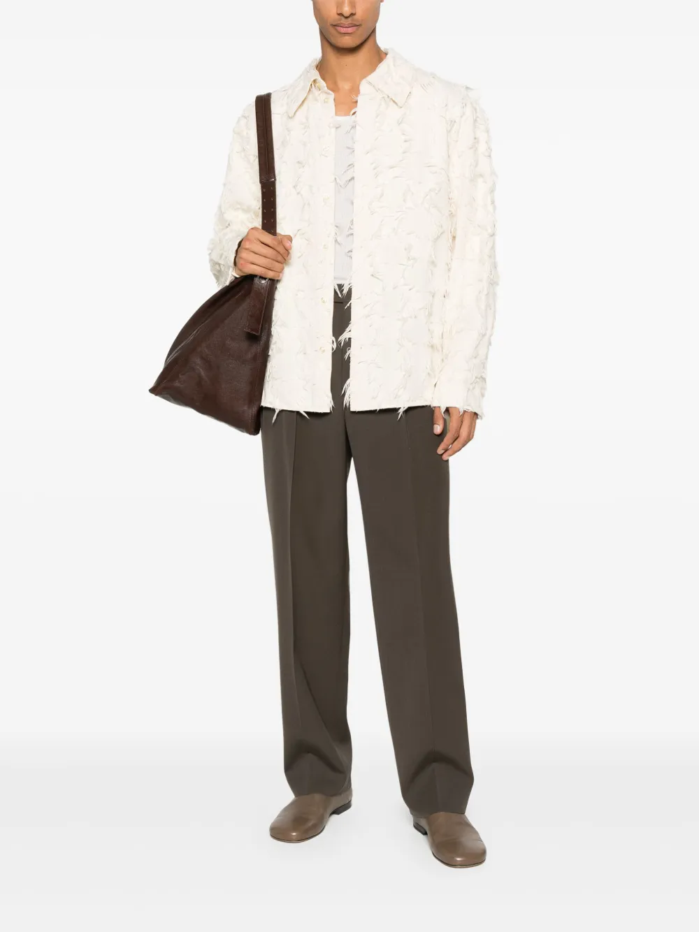 Auralee Wollen pantalon Bruin