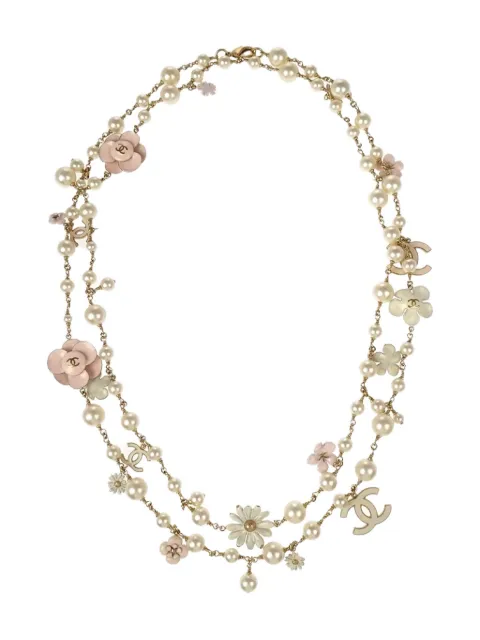 CHANEL Pre-Owned 2010 faux-pearl chain-link necklace