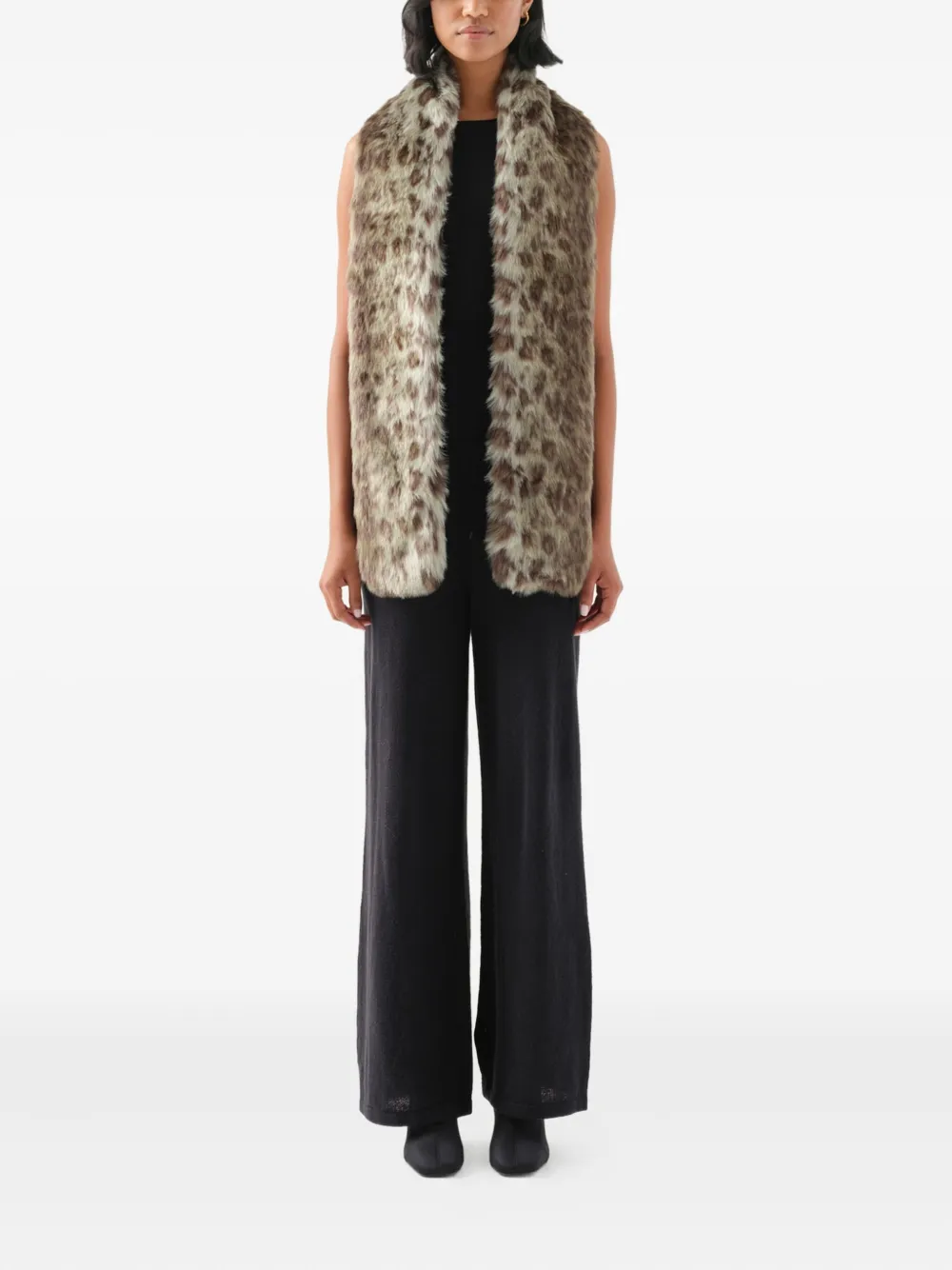 Unreal Fur leopard-print scarf | Homme | Image 2