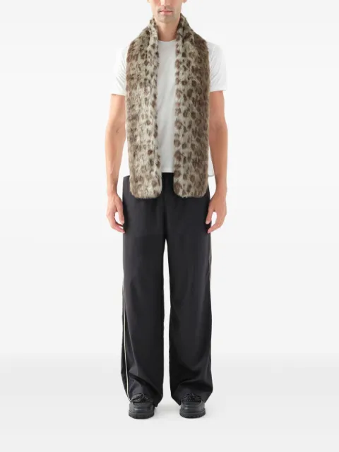 Unreal Fur leopard-print scarf
