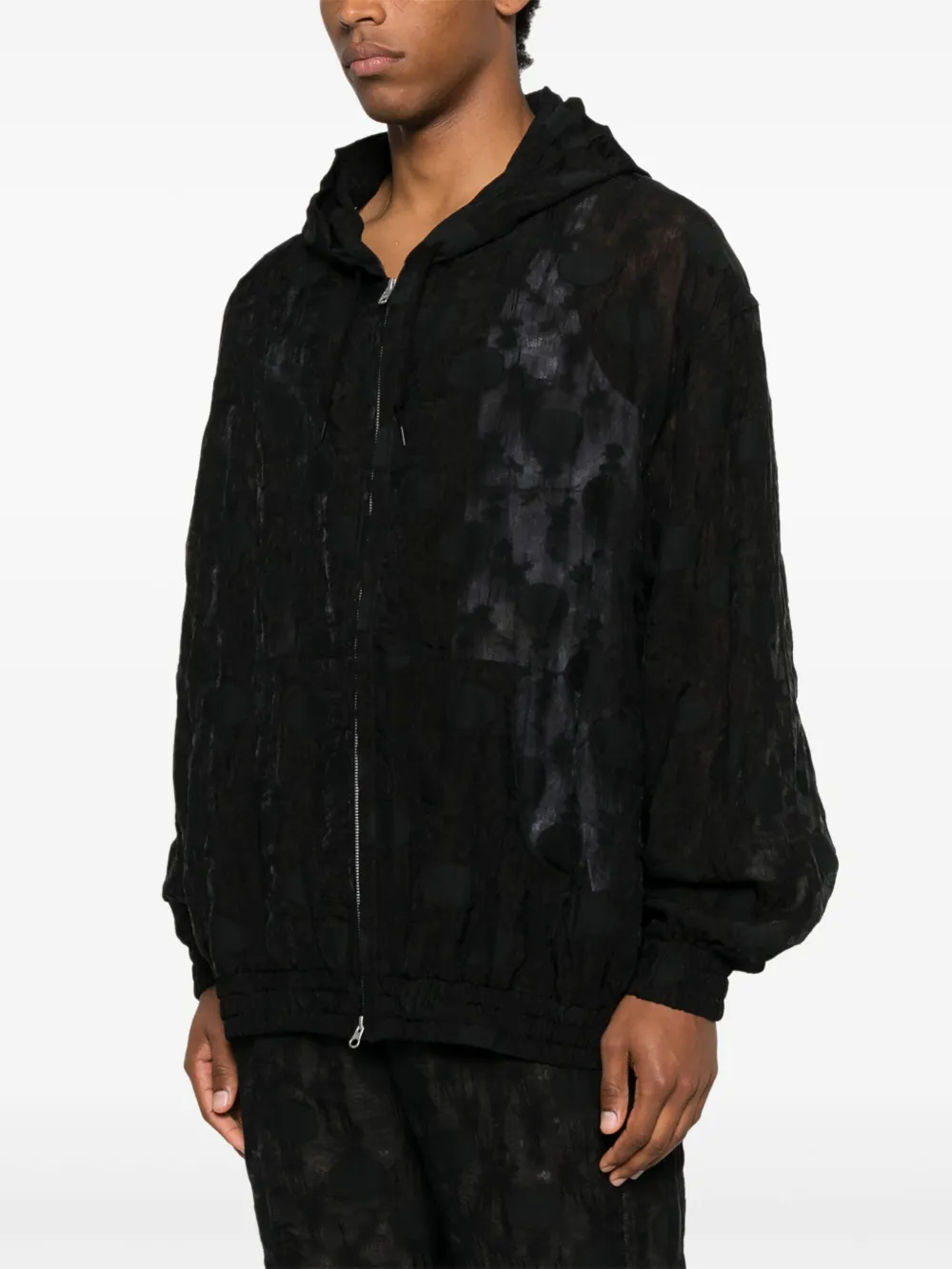 NEEDLES ZIP-UP HOODED JACKET 