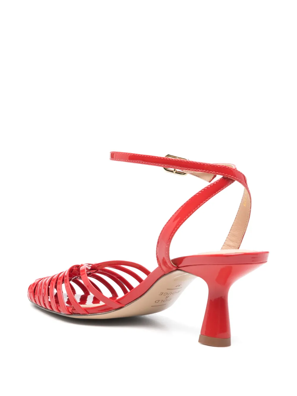 Gold & Rouge 60mm Daisy pumps Red