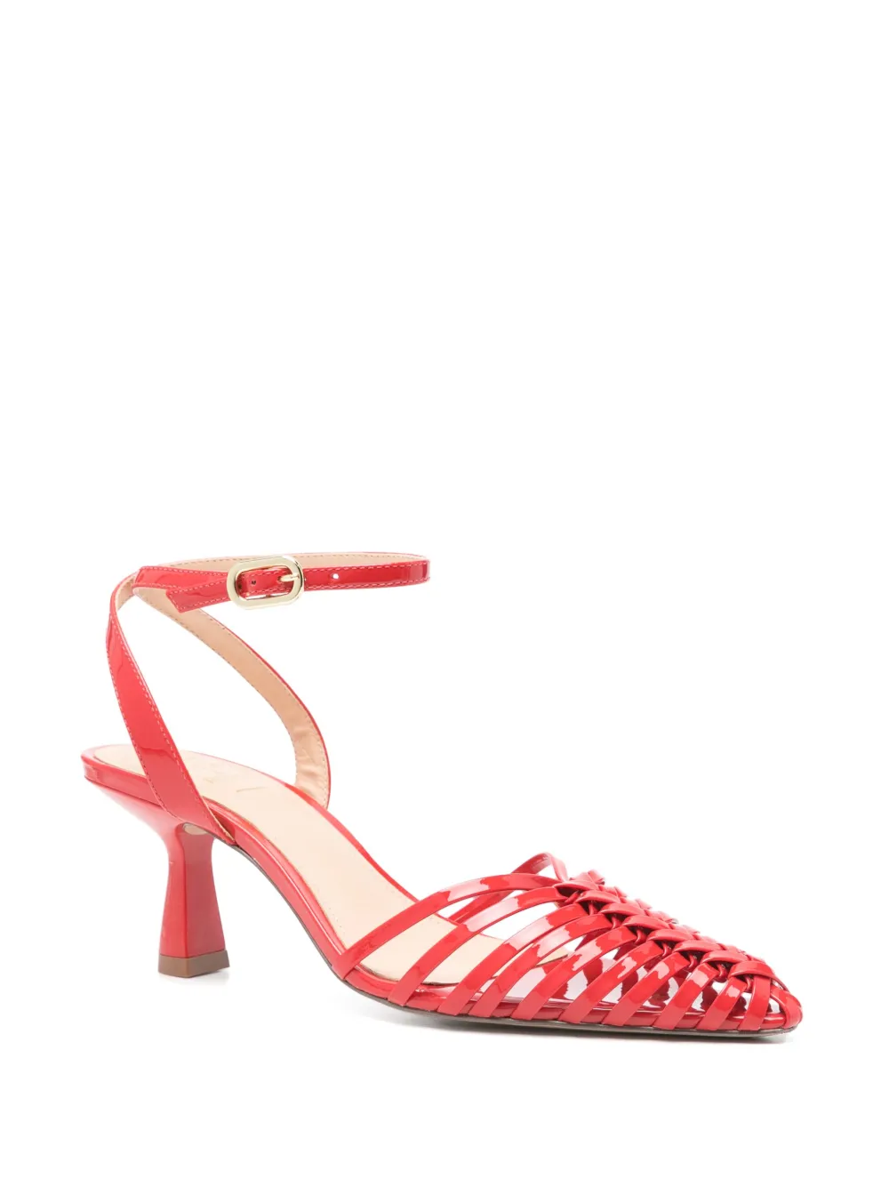 Gold & Rouge 60mm Daisy pumps Red