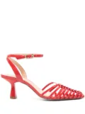 Gold & Rouge 60mm Daisy pumps - Red