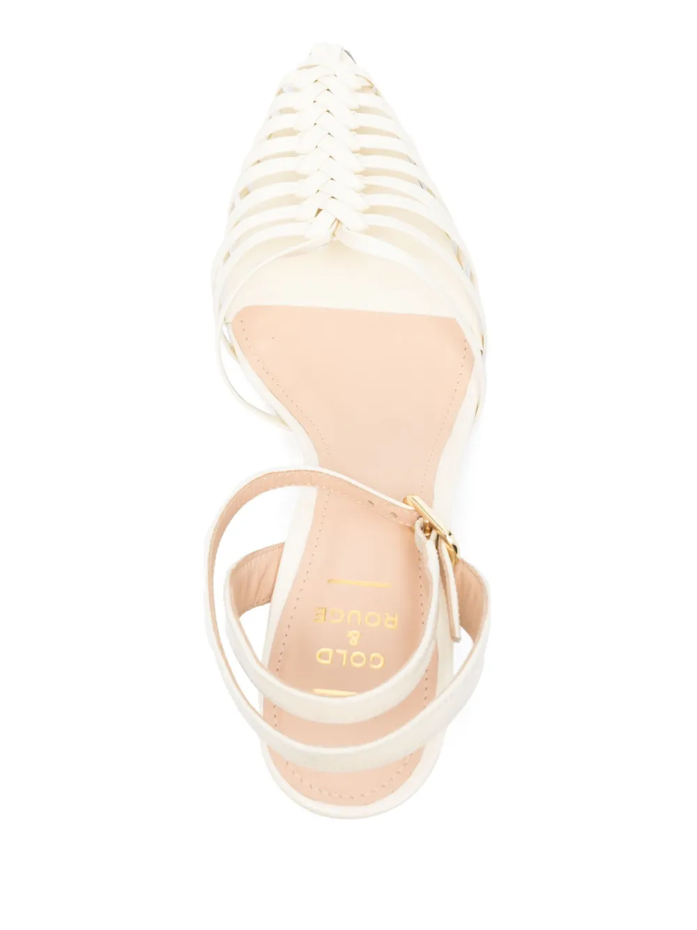 Gold & Rouge 60mm Daisy pumps Neutrals