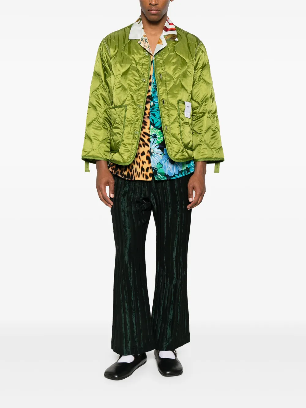 Needles cropped trousers - Groen