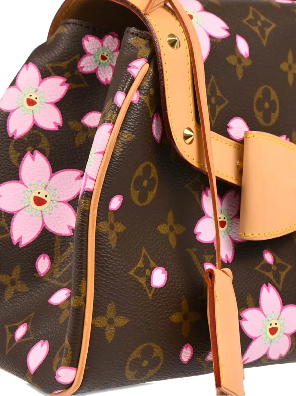 Pre-owned Louis Vuitton X Takashi Murakami 2003 Cherry Blossom-print Pm Handbag
