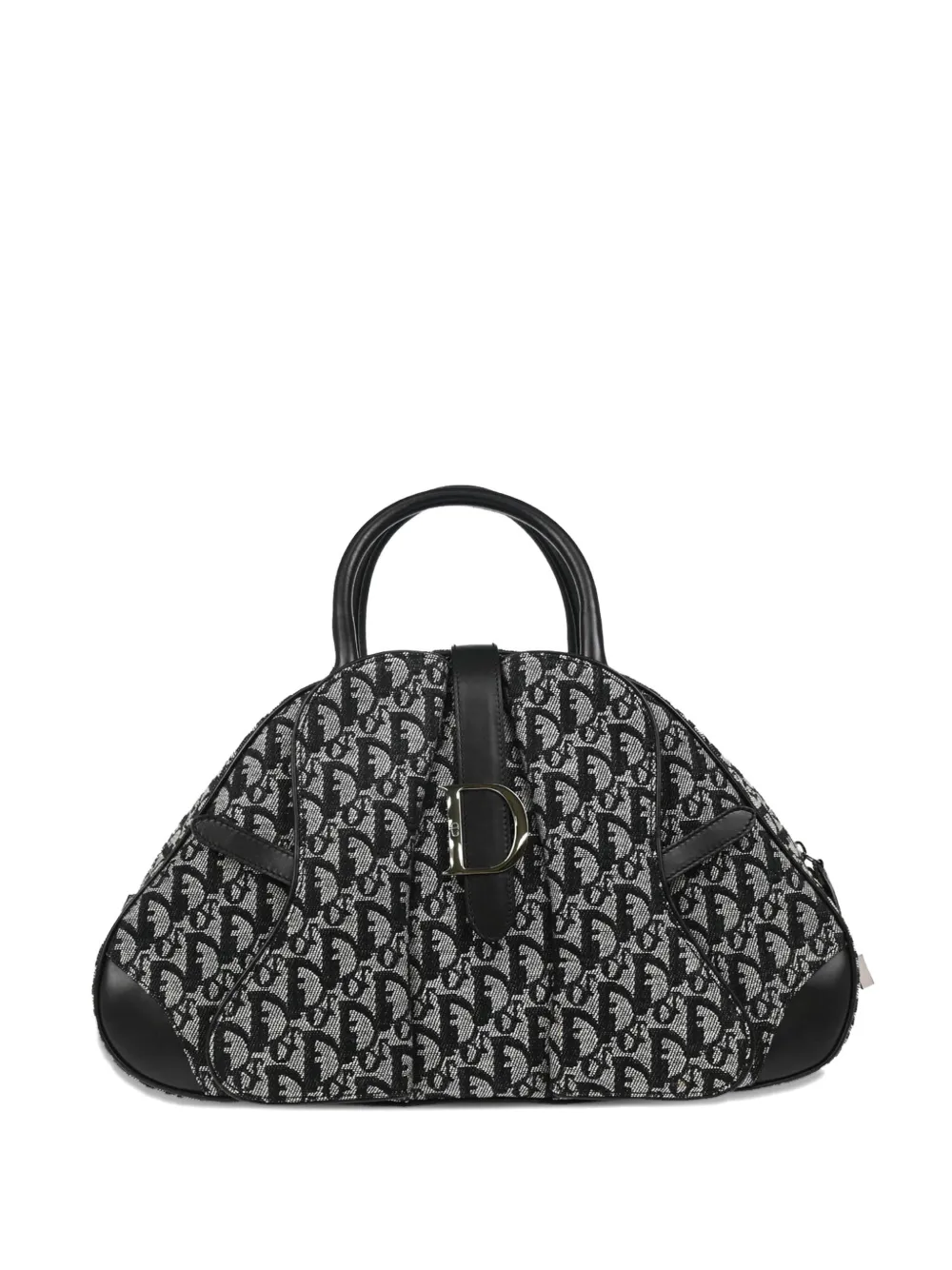 Christian Dior Pre-Owned 2002 トロッター ダブル サドルバッグ - ブラック Christian Dior Pre-Owned 2002 トロッター ダブル サドルバッグ - ブラック