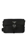 Prada Pre-Owned 1990-2000s enamel-triangle shoulder bag - Black